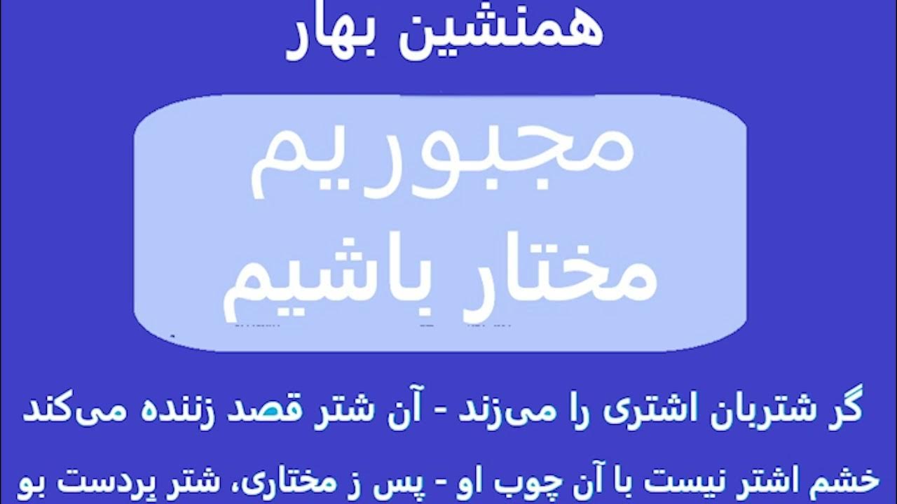 مجبوریم مختار باشیم